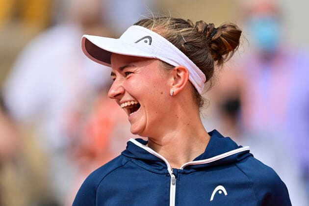 Barbora Krejcikova (Cze) TENNIS : Internationaux de France Roland Garros 2021 - Finale Femmes - Paris - 12 06 2021 JBAutissier Panoramic 