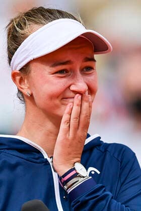 Barbora Krejcikova (Cze) TENNIS : Internationaux de France Roland Garros 2021 - Finale Femmes - Paris - 12 06 2021 JBAutissier Panoramic 