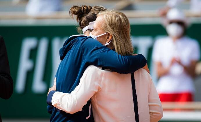 Mandatory Credit: Photo by Rob Prange Shutterstock (12058203al) Barbora Krejcikova of the Czech Republic during the trophy ceremony after winning the final of the 2021 Roland Garros Grand Slam Tournament French Open Tennis, Day Fifteen, Roland Garros, Paris, France - 12 Jun 2021 French Open Tennis, Day Fifteen, Roland Garros, Paris, France - 12 Jun 2021  Copyright: xRobxPrange Shutterstockx 12058203al
