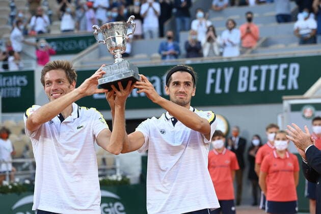Tennis : Roland Garros 2021 - France - Victoire de Herbert Mahut double Messieurs - France Tennis : Roland Garros 2021 - France - 12 06 2021 chryslenecaillaud Panoramic 