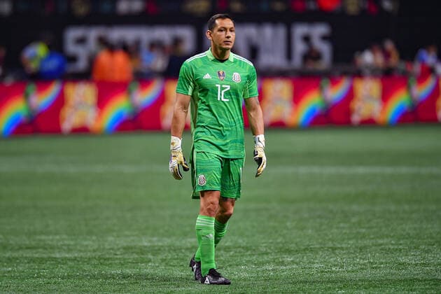 ATLANTA, GA Ã JUNE 12: Mexico goalkeeper Rodolfo Cota (12) during the International Friendly, LÃ¤nderspiel, Nationalmannschaft match between Honduras and Mexico on June 12th, 2021 at Mercedes-Benz Stadium in Atlanta, GA. (Photo by Rich von Biberstein Icon Sportswire) SOCCER: JUN 12 Mexico v Honduras Icon210612025