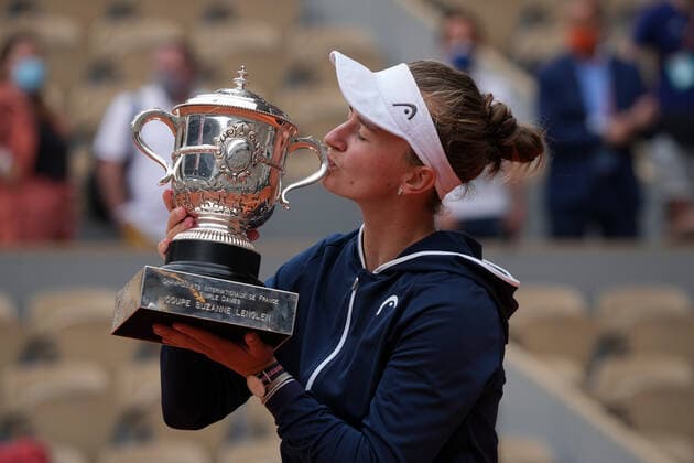 2021 Roland Garros Womans Single Final 12 06 2021 Barbora Krejcikova ,CZE beat Anastasia Pavlyuchenkova in 3Sets 6 1 2 6 ,6 4 Winner Barbora Krejcikova , CZE