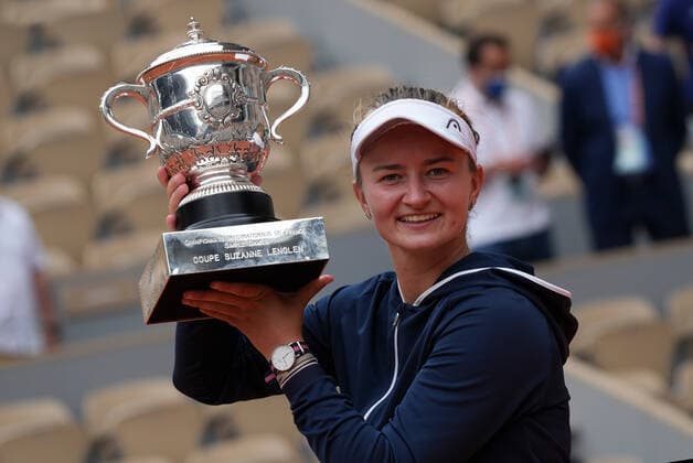 2021 Roland Garros Womans Single Final 12 06 2021 Barbora Krejcikova ,CZE beat Anastasia Pavlyuchenkova in 3Sets 6 1 2 6 ,6 4 Winner Barbora Krejcikova , CZE
