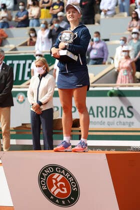 Barbora KrejÄikova, Womens Singles, Award Ceremony, Presentation Tennis French Open 2021 Grand Slam Roland Garros Paris France 12 June 2021 Copyright: xJuergenxHasenkopfx