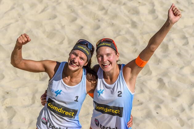 Bilder des Jahres 2021, Sport 06 Juni Sport Bilder des Tages German Beach Tour 2021 - Düsseldorf 1, 13.06.2021 Chantal Laboureur, Sarah Schulz; German Beach Tour 2021 - Düsseldorf 1 am 13.06.2021, Düsseldorf. *** German Beach Tour 2021 Düsseldorf 1, 13 06 2021 Chantal Laboureur, Sarah Schulz German Beach Tour 2021 Düsseldorf 1 on 13 06 2021, Düsseldorf Copyright: xBEAUTIFULxSPORTS PeterxWeberx
