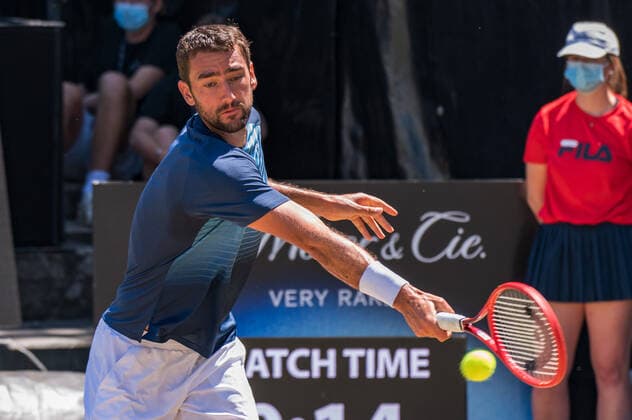 Marin Cilic CRO Germany, Stuttgart, 13 06 2021, Tennis, ATP250, MercedesCup 2021, Final, Marin Cilic CRO Felix Auger Aliassime CAN , TC Weissenhof Foto A2 Bildagentur Peter Hartenfelser
