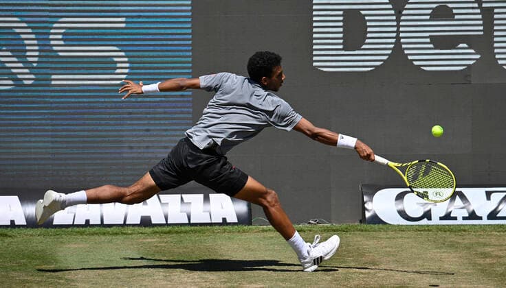 Felix Auger Aliassime CAN Action 13 06 2021 Final Tennis MercedesCup Stuttgart 2021 Weißenhof ATP 07 13 06 2021 Tennis MercedesCup Stuttgart 2021