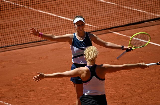 2021 Roland Garros Womens Double Final 13 06 2021 Barbora Krejcikova ,CZE and Katerina Siniakova , CZE beat Bethanie Mattek Sands USA and Iga Swiatek Poland
