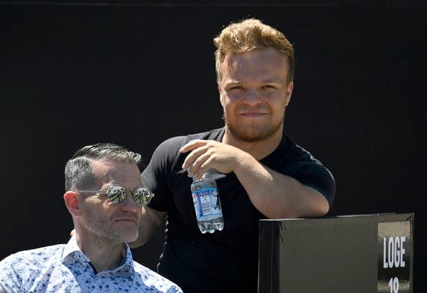 Niko Kappel Disabled athlete, gold medal at the 2016 Paralympics in Rio de Janeiro with presenter Jens Zimmermann left 13 06 2021 Final Tennis MercedesCup Stuttgart 2021 Weißenhof ATP 07 13 06 2021 Tennis MercedesCup Stuttgart 2021