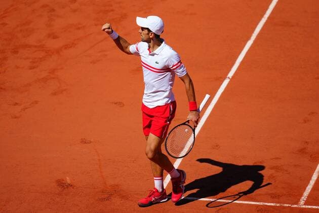 Mandatory Credit: Photo by Javier Garcia BPI Shutterstock (12058233bw) Novak Djokovic celebrates during the Men s Singles final French Open Tennis, Day Fifteen, Roland Garros, Paris, France - 13 Jun 2021 French Open Tennis, Day Fifteen, Roland Garros, Paris, France - 13 Jun 2021  Copyright: xJavierxGarcia BPI Shutterstockx 12058233bw