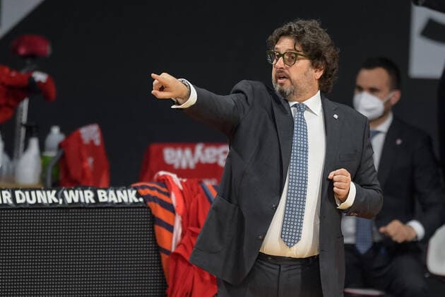 Basketball, BBL, 20210613, FC Bayern München Alba Berlin In the picture Head Coach of FC Bayern München Andrea TRINCHIERI Munich Audi Dome Bayern Germany Copyright: Passion2Press MarkusxFischerx
