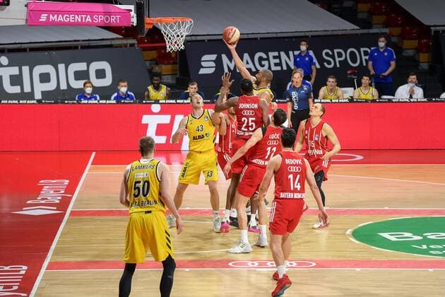 Basketball, BBL, 20210613, FC Bayern München Alba Berlin In the picture Jayson GRANGER Alba Berlin, 33 jump basket Munich Audi Dome Bayern Germany Copyright: Passion2Press MarkusxFischerx