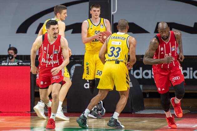 Nihad Djedovic 14 FC Bayern , James Gist 21 FC Bayern , FC Bayern Basketball vs Alba Berlin, BBL Playoffs, Final, 13 06 2021 Muenchen Bayern Germany Copyright: xkolbert-press UlrichxGamelx