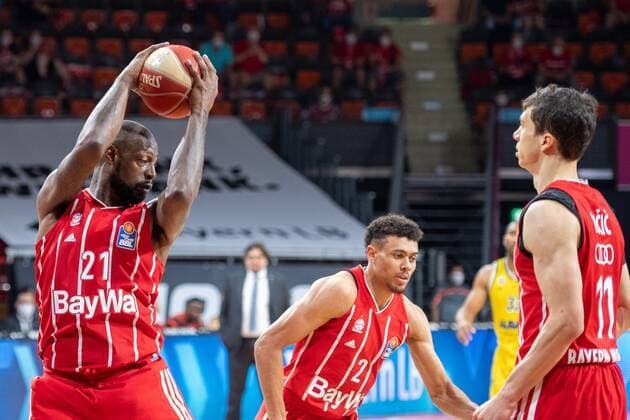 James Gist 21 FC Bayern , Wade Baldwin 2 FC Bayern , Vladimir Lucic 11 FC Bayern , FC Bayern Basketball vs Alba Berlin, BBL Playoffs, Final, 13 06 2021 Muenchen Bayern Germany Copyright: xkolbert-press UlrichxGamelx