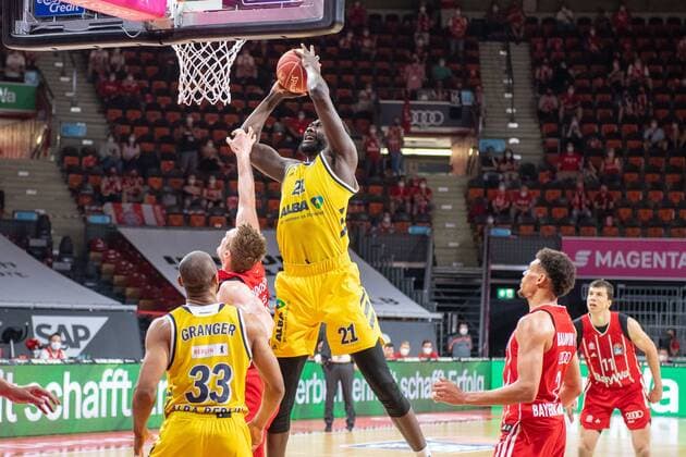 Christ Koumadje 21 Alba Berlin , FC Bayern Basketball vs Alba Berlin, BBL Playoffs, Final, 13 06 2021 Munich Bavaria Germany Copyright: xkolbert-press UlrichxGamelx