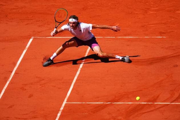 Mandatory Credit: Photo by Javier Garcia BPI Shutterstock (12058233cv) Stefanos Tsitsipas during the Men s Singles final French Open Tennis, Day Fifteen, Roland Garros, Paris, France - 13 Jun 2021 French Open Tennis, Day Fifteen, Roland Garros, Paris, France - 13 Jun 2021  Copyright: xJavierxGarcia BPI Shutterstockx 12058233cv