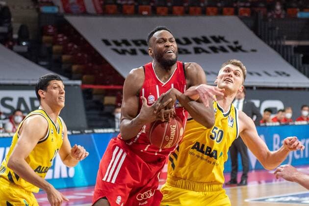 JaJuan Johnson 25 FC Bayern , Ben Lammers 50 Alba Berlin , FC Bayern Basketball vs Alba Berlin, BBL Playoffs, Final, 13 06 2021 Muenchen Bayern Germany Copyright: xkolbert-press UlrichxGamelx
