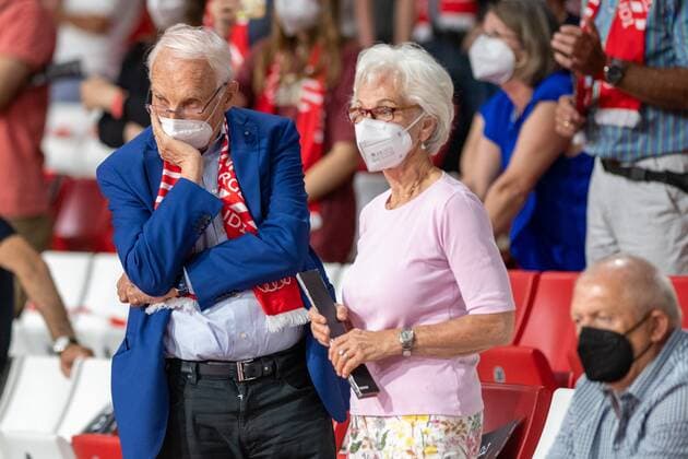Edmund Stoiber with wife, FC Bayern Basketball vs Alba Berlin, BBL Playoffs, Final, 13 06 2021 Munich Bavaria Germany Copyright: xkolbert-press UlrichxGamelx