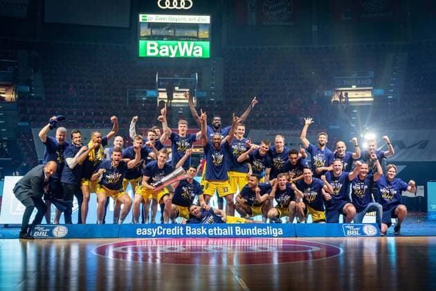 Basketball Munich 13 06 2021 1 Bundesliga easyCredit BBL Season 2020 2021 Playoffs Final Game 4 FC Bayern Munich Alba Berlin Alba Berlin is German Champion 2021