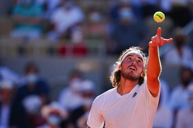 Mandatory Credit: Photo by Javier Garcia BPI Shutterstock (12058233gr) Stefanos Tsitsipas during the Men s Singles final French Open Tennis, Day Fifteen, Roland Garros, Paris, France - 13 Jun 2021 French Open Tennis, Day Fifteen, Roland Garros, Paris, France - 13 Jun 2021  Copyright: xJavierxGarcia BPI Shutterstockx 12058233gr