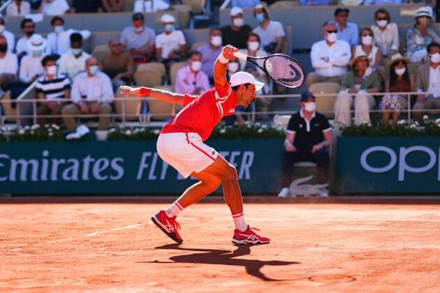 Mandatory Credit: Photo by Javier Garcia BPI Shutterstock (12058233gx) Novak Djokovic during the Men s Singles final French Open Tennis, Day Fifteen, Roland Garros, Paris, France - 13 Jun 2021 French Open Tennis, Day Fifteen, Roland Garros, Paris, France - 13 Jun 2021  Copyright: xJavierxGarcia BPI Shutterstockx 12058233gx