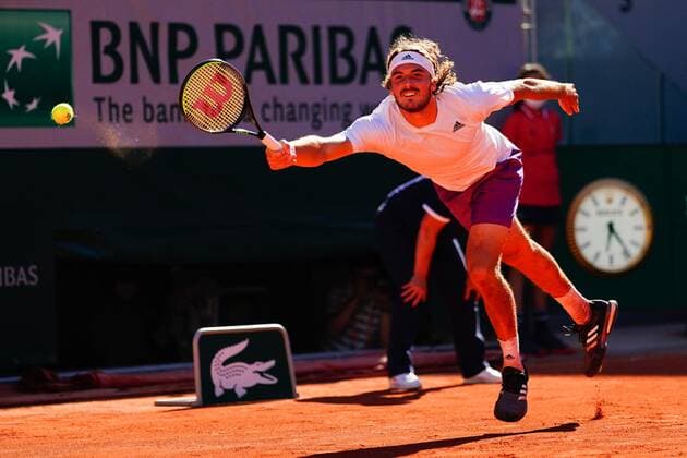 Mandatory Credit: Photo by Javier Garcia BPI Shutterstock (12058233hb) Stefanos Tsitsipas during the Men s Singles final French Open Tennis, Day Fifteen, Roland Garros, Paris, France - 13 Jun 2021 French Open Tennis, Day Fifteen, Roland Garros, Paris, France - 13 Jun 2021  Copyright: xJavierxGarcia BPI Shutterstockx 12058233hb