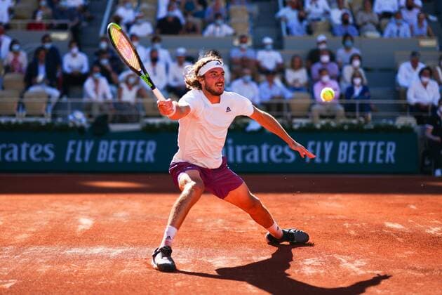 Mandatory Credit: Photo by Javier Garcia BPI Shutterstock (12058233hf) Stefanos Tsitsipas during the Men s Singles final French Open Tennis, Day Fifteen, Roland Garros, Paris, France - 13 Jun 2021 French Open Tennis, Day Fifteen, Roland Garros, Paris, France - 13 Jun 2021  Copyright: xJavierxGarcia BPI Shutterstockx 12058233hf