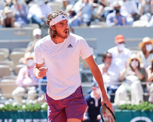 Stefanos Tsitsipas makes fist and cheers, jubilation,joy,emotion, mens singles final, final match Copyright: xJuergenxHasenkopfx