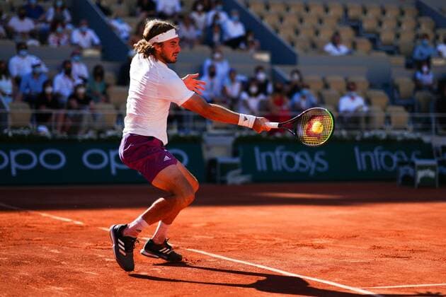 Mandatory Credit: Photo by Javier Garcia BPI Shutterstock (12058233hh) Stefanos Tsitsipas during the Men s Singles final French Open Tennis, Day Fifteen, Roland Garros, Paris, France - 13 Jun 2021 French Open Tennis, Day Fifteen, Roland Garros, Paris, France - 13 Jun 2021  Copyright: xJavierxGarcia BPI Shutterstockx 12058233hh