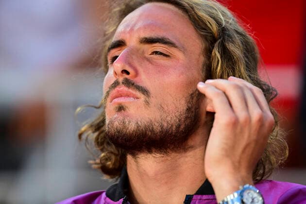 Deception de Stefanos Tsitsipas (Gre) TENNIS : Internationaux de France Roland Garros 2021 - Finale Hommes - Paris - 13 06 2021 JBAutissier Panoramic 