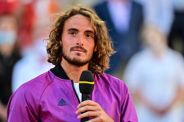 Deception de Stefanos Tsitsipas (Gre) TENNIS : Internationaux de France Roland Garros 2021 - Finale Hommes - Paris - 13 06 2021 JBAutissier Panoramic 
