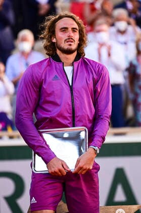Deception de Stefanos Tsitsipas (Gre) TENNIS : Internationaux de France Roland Garros 2021 - Finale Hommes - Paris - 13 06 2021 JBAutissier Panoramic 