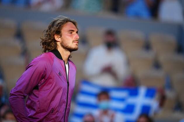 Mandatory Credit: Photo by Javier Garcia BPI Shutterstock (12058233nb) Stefanos Tsitsipas after defeat in the Men s Singles final French Open Tennis, Day Fifteen, Roland Garros, Paris, France - 13 Jun 2021 French Open Tennis, Day Fifteen, Roland Garros, Paris, France - 13 Jun 2021  Copyright: xJavierxGarcia BPI Shutterstockx 12058233nb