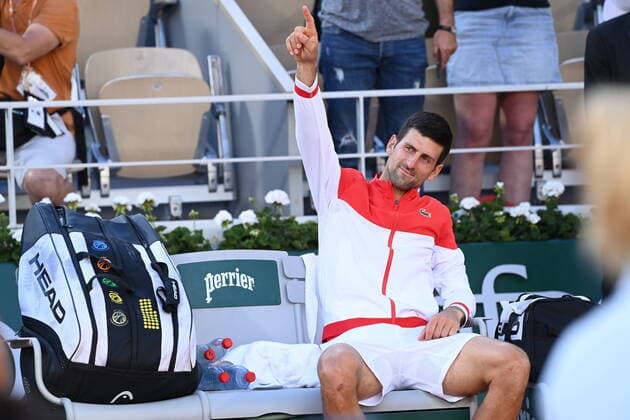 Tennis : Roland Garros 2021 - France - Novak Djokovic - Serbie Tennis : Roland Garros 2021 - France - 13 06 2021 chryslenecaillaud Panoramic 