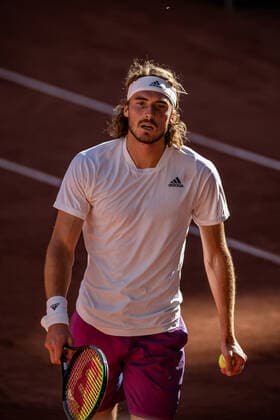 Stefanos TSITSIPAS of Greece reacts during his men s single against Novak DJOKOVIC of Serbia on the Men s Final of the French Open tennis tournament at Roland Garros in Paris, France, 13 June 2021.  Copyright: xAurelienxMorissardx