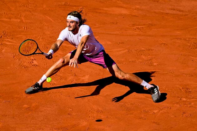 Stefanos Tsitsipas (Gre) TENNIS : Internationaux de France Roland Garros 2021 - Finale Hommes - Paris - 13 06 2021 JBAutissier Panoramic 
