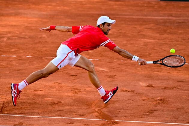 Novak Djokovic (srb) TENNIS : Internationaux de France Roland Garros 2021 - Finale Hommes - Paris - 13 06 2021 JBAutissier Panoramic 