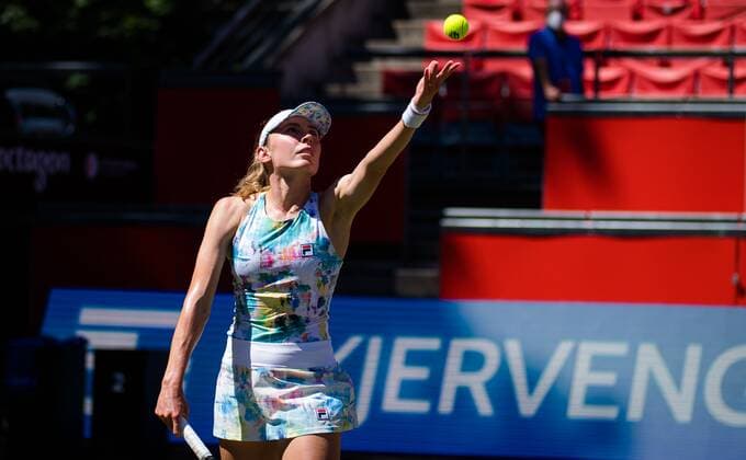 Mandatory Credit: Photo by Rob Prange Shutterstock (12072930c) Ekaterina Alexandrova of Russia in action during the first round of the 2021 bett1open WTA, Tennis Damen 500 tennis tournament bett1open Tournament, Tennis, Berlin, Germany - 14 Jun 2021 bett1open Tournament, Tennis, Berlin, Germany - 14 Jun 2021  Copyright: xRobxPrange Shutterstockx 12072930c