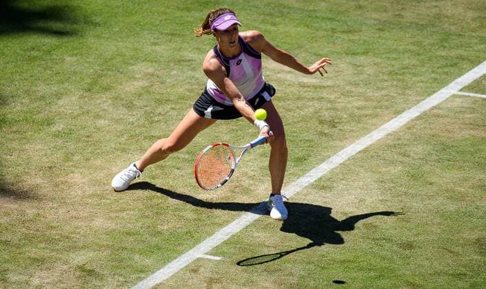 Mandatory Credit: Photo by Rob Prange Shutterstock (12072930t) Alize Cornet of France in action during the first round of the 2021 bett1open WTA, Tennis Damen 500 tennis tournament bett1open Tournament, Tennis, Berlin, Germany - 14 Jun 2021 bett1open Tournament, Tennis, Berlin, Germany - 14 Jun 2021  Copyright: xRobxPrange Shutterstockx 12072930t