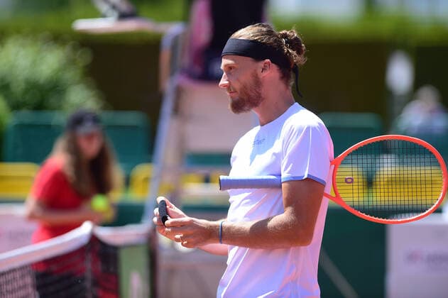Tenisovy turnaj muzu kategorie challenger Moneta Czech Open, 1. kolo, 14. cervna 2021 v Prostejove. Jozef Kovalik ze Slovenska. CTKPhotoP2021061404881  LPE 014