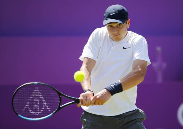 Mandatory Credit: Photo by Ella Ling BPI Shutterstock (12071591q) Jack Draper of Great Britain in action Cinch Championships, Day One, Tennis, Queens Club, London, UK - 14 June 2021 EDITORIAL USE ONLY No use with unauthorised audio, video, data, fixture lists, club league logos or live services. Online in-match use limited to 120 images, no video emulation. No use in betting, games or single club league player publications. Cinch Championships, Day One, Tennis, Queens Club, London, UK - 14 June 2021 EDITORIAL USE ONLY No use with unauthorised audio, video, data, fixture lists, club league logos or live services. Online in-match use limited to 120 images, no video emulation. No use in betting, games or single club league player publications. Copyright: xEllaxLing BPI Shutterstockx 12071591q