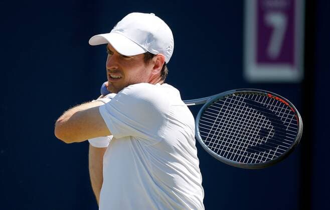 Mandatory Credit: Photo by Ella Ling BPI Shutterstock (12071591d) Andy Murray of Great Britain in action during practice Cinch Championships, Day One, Tennis, Queens Club, London, UK - 14 June 2021 EDITORIAL USE ONLY No use with unauthorised audio, video, data, fixture lists, club league logos or live services. Online in-match use limited to 120 images, no video emulation. No use in betting, games or single club league player publications. Cinch Championships, Day One, Tennis, Queens Club, London, UK - 14 June 2021 EDITORIAL USE ONLY No use with unauthorised audio, video, data, fixture lists, club league logos or live services. Online in-match use limited to 120 images, no video emulation. No use in betting, games or single club league player publications. Copyright: xEllaxLing BPI Shutterstockx 12071591d