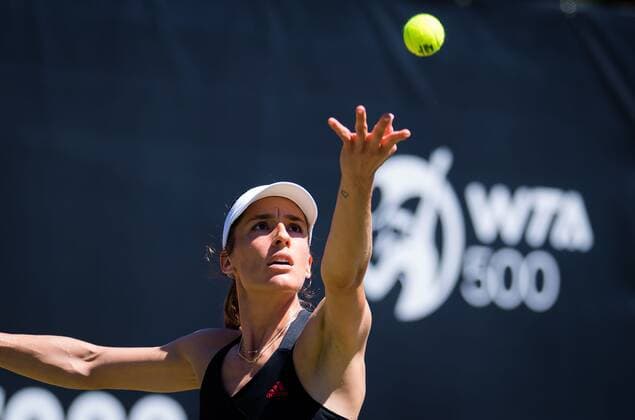 Mandatory Credit: Photo by Rob Prange Shutterstock (12072930dd) Andrea Petkovic of Germany playing doubles with Andrea Petkovic at the 2021 bett1open WTA, Tennis Damen 500 tennis tournament bett1open Tournament, Tennis, Berlin, Germany - 14 Jun 2021 bett1open Tournament, Tennis, Berlin, Germany - 14 Jun 2021  Copyright: xRobxPrange Shutterstockx 12072930dd