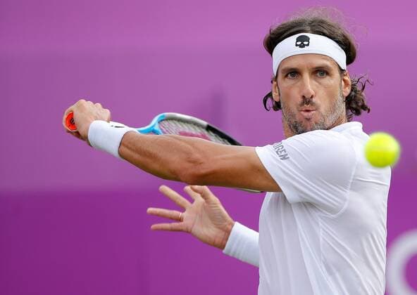 Mandatory Credit: Photo by Ella Ling BPI Shutterstock (12071591cr) Feliciano Lopez of Spain in action Cinch Championships, Day One, Tennis, Queens Club, London, UK - 14 June 2021 EDITORIAL USE ONLY No use with unauthorised audio, video, data, fixture lists, club league logos or live services. Online in-match use limited to 120 images, no video emulation. No use in betting, games or single club league player publications. Cinch Championships, Day One, Tennis, Queens Club, London, UK - 14 June 2021 EDITORIAL USE ONLY No use with unauthorised audio, video, data, fixture lists, club league logos or live services. Online in-match use limited to 120 images, no video emulation. No use in betting, games or single club league player publications. Copyright: xEllaxLing BPI Shutterstockx 12071591cr