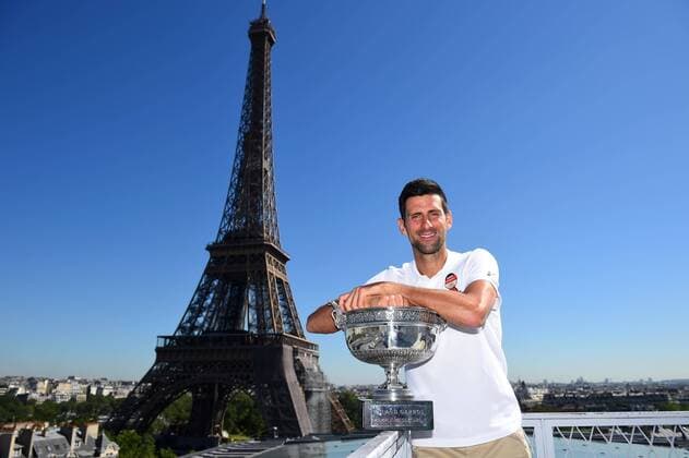 Tennis, French Open, Winner Novak Djokovic, Photo shoot