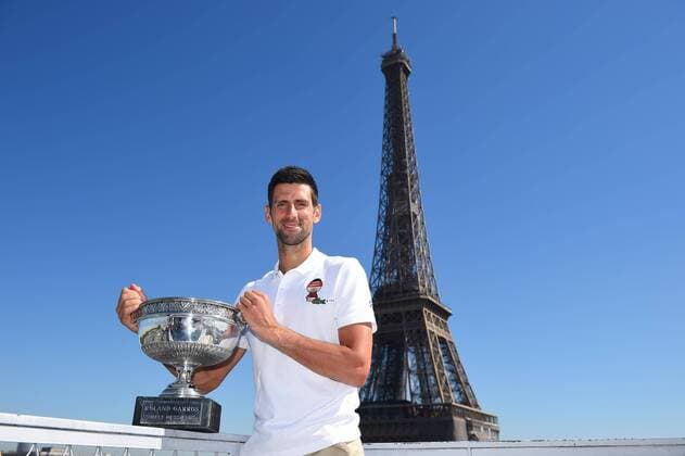 Novak Djokovic, Roland-Garros 2021, Simple Messieurs, Photocall, TENNIS : Tournoi International de France - Roland Garros 2021 - Photocall des vainqueurs - 14 06 2021 Panoramic FFT 