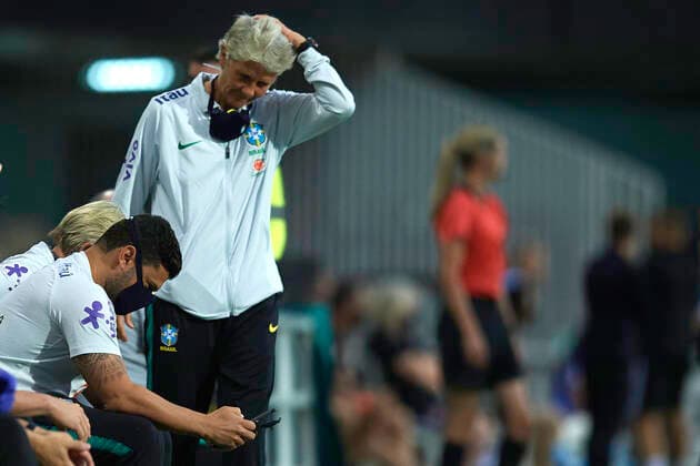 Brazil v Canada - Women s International Friendly, Länderspiel, Nationalmannschaft Pia Sundhage Head Coach of Brazil reacts during the Women s International Friendly match between Brazil and Canada at Estadio Cartagonova on June 14, 2021 in Cartagena, Cartagena Murcia Spain breton-brazilvc210614_npG3R  Copyright: xJosexBretonx