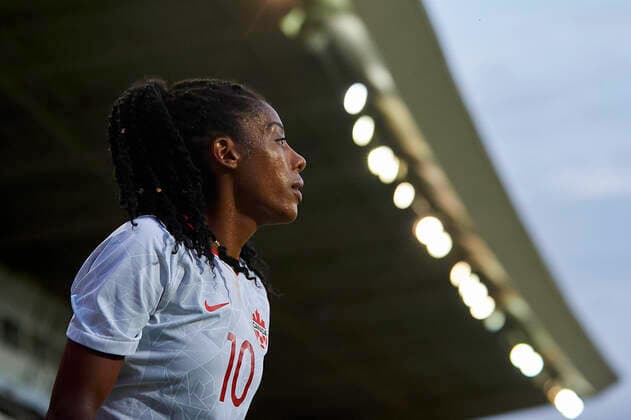 Brazil v Canada - Women s International Friendly, Länderspiel, Nationalmannschaft Ashley Lawrence of Canada during the Women s International Friendly match between Brazil and Canada at Estadio Cartagonova on June 14, 2021 in Cartagena, Cartagena Murcia Spain breton-brazilvc210614_npzT9  Copyright: xJosexBretonx