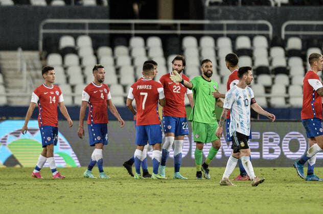 Argentina x Chile RIO DE JANEIRO, RJ - 14.06.2021: ARGENTINA X CHILE - Match between Argentina x Chile, valid for the first round of Copa America Brazil 2021, held at Nilton Santos Stadium, Rio de Janeiro RJ, this Monday (14). (Photo: Nayra Halm Fotoarena) x2079724x  NayraxHalm