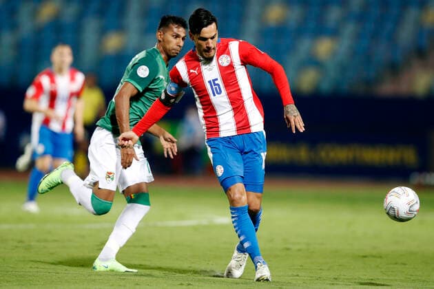 Brazil x Venezuela BRASÍLIA, DF - 14.06.2021: BRAZIL X VENEZUELA - First round 01 during a match between Paraguay and Bolivia, valid for Copa América, held at the Pedro Ludovico Teixeira Olympic Stadium in Goiânia GO, this Monday (14). In the photo Player Gustavo Raul Paraguay vs Diego Bejaro Bolivia. (Photo: Francisco Stuckert Fotoarena) x2079743x  FranciscoxStuckert